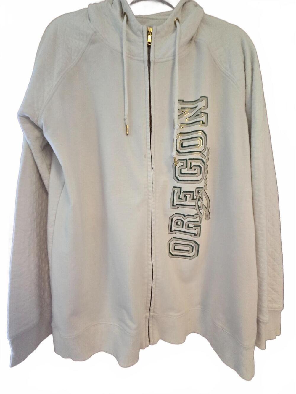 Oregon Ducks Women's 2XL Oversized Hooded Lightweight Jacket Collegiate Frat